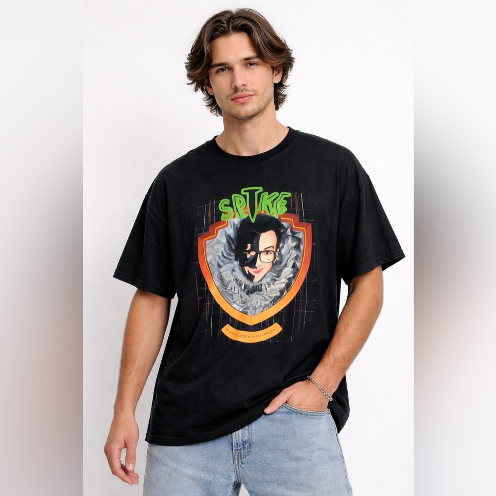 Vintage MST3K Spike Graphic Tee Black Y2K Boho Cult TV Shirt